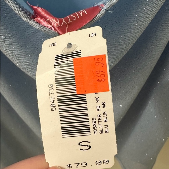 Elegant Light Blue Sparkle Dress - Picture 3 of 3